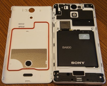 バッテリーはBA800