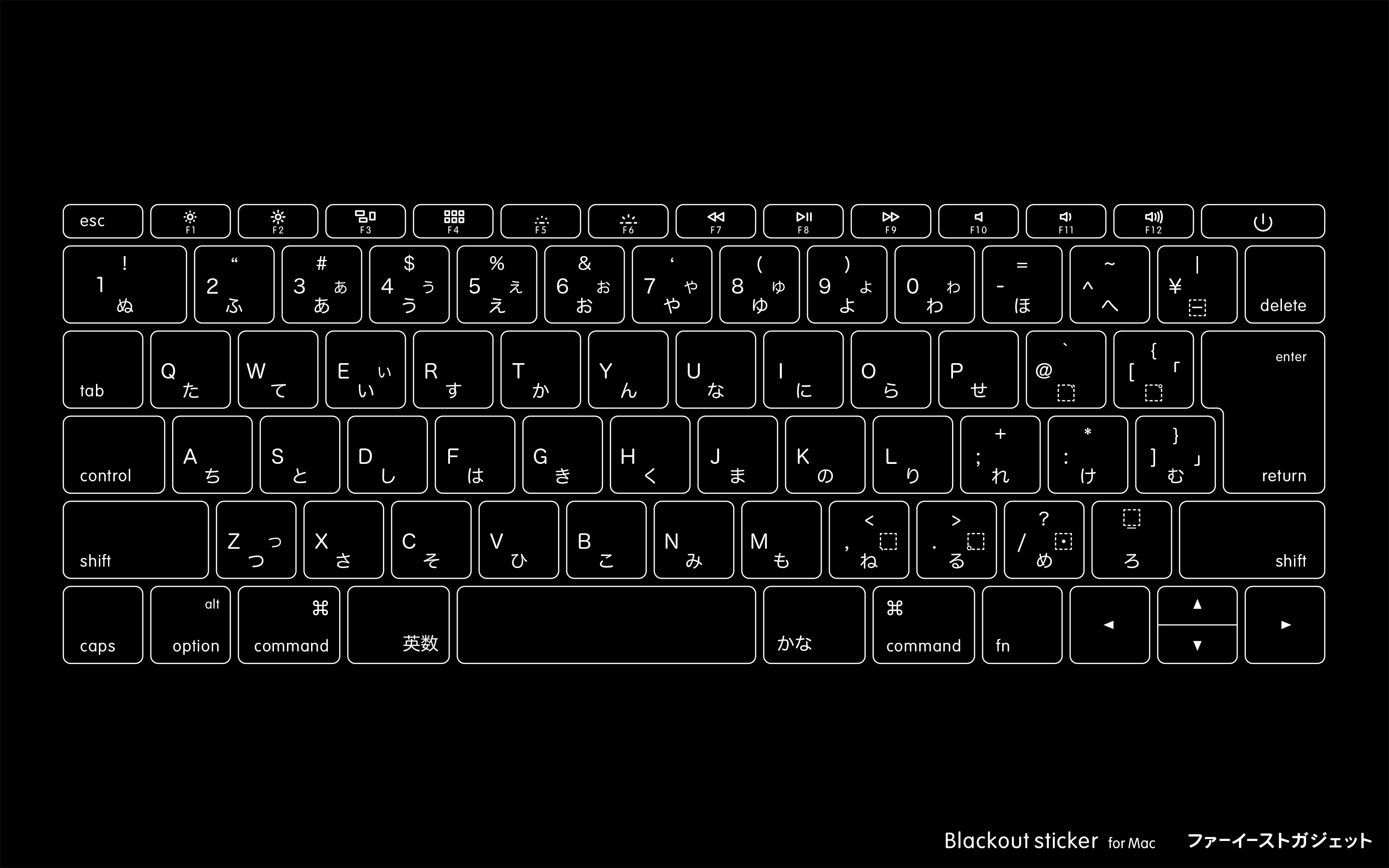 Macbook無刻印化シールのblackout Sticker For Mac 公式サイトにてキー配列の壁紙を配信開始 ガジェットショット