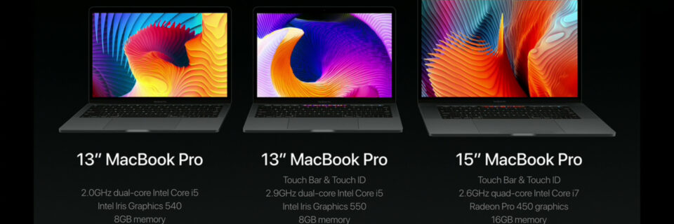 新型macbook Pro 13 15インチ発表まとめ 薄く軽く小さくなり タッチパネルのtouch Bar採用 Touch Id Usb Cx4搭載 ガジェットショット